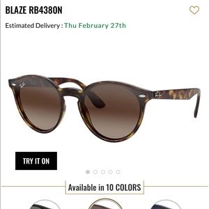 Ray-Ban Tortoise Glasses RB4380 NIB